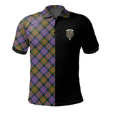 Clan Carnegie Ancient Tartan Polo Shirt Half of Me - Cross Style MX56 Carnegie Ancient Tartan Tartan Polo